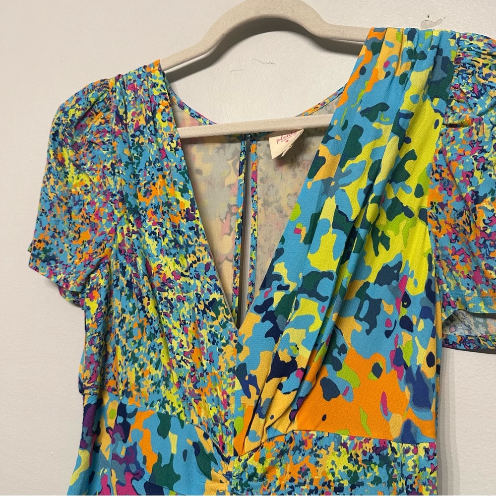 NEW Plenty by Tracy Reese Anthropologie Cinched Puff Sleeve Jumpsuit Medium - Picture 5 of 6